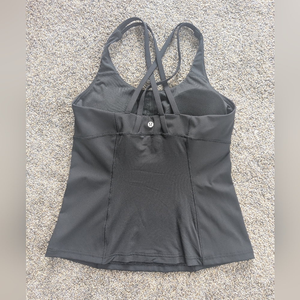 Lululemon Black Cross-Back Energy Tank Top